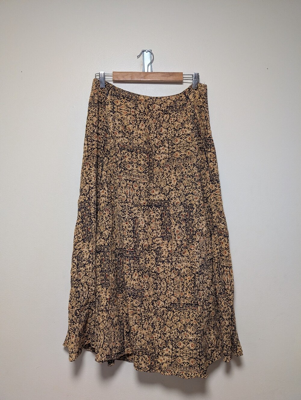 Jones New York Vintage Silk Blend Paisley Midi Skirt Size 12
